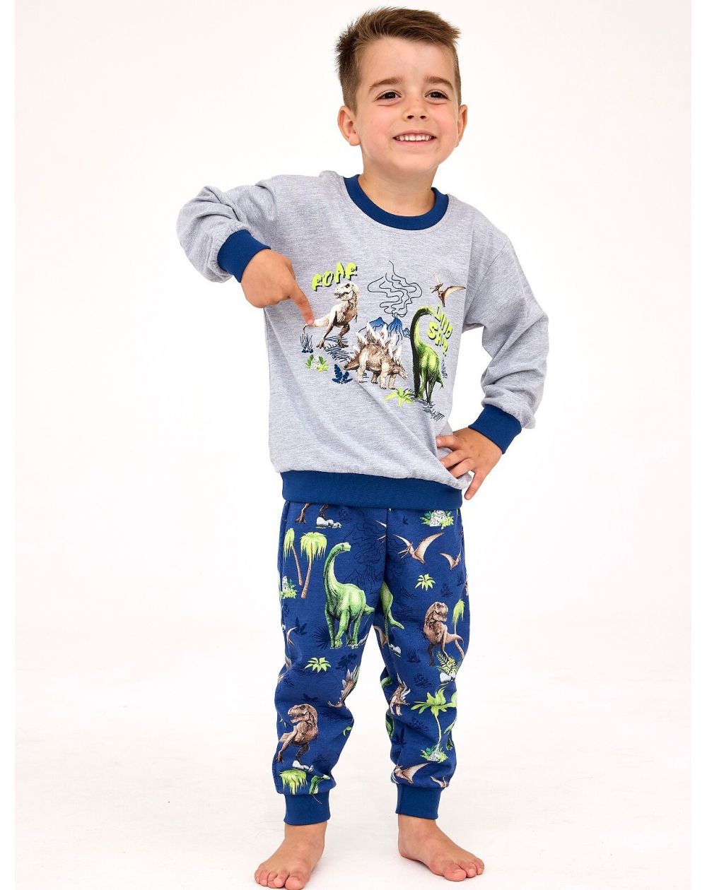 Piżama CornetteKids Boy 593/163 Dinosaur dł/r 86-128