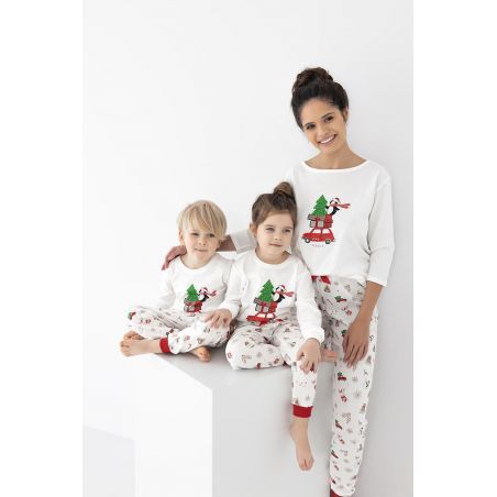 Piżama Sensis Lillian/Olivier Christmas Kids dł/r 110-128