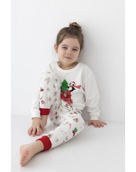 Piżama Sensis Lillian/Olivier Christmas Kids dł/r 110-128