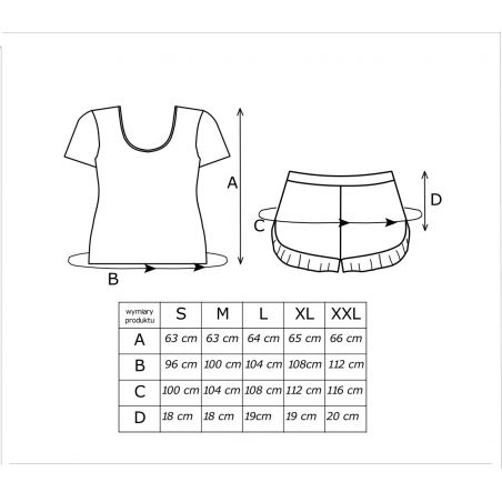 Donna Piżama bawełniana damska z krótkimi spodenkami - Reni 1/2
