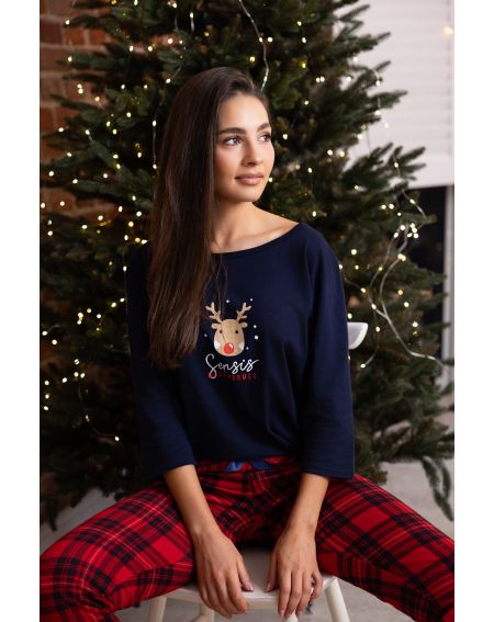 Piżama Sensis Lucy 3/4 Christmas S-XL