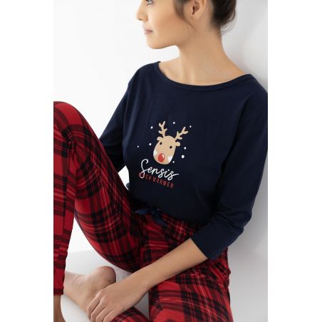 Piżama Sensis Lucy 3/4 Christmas S-XL