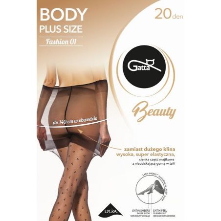 Rajstopy Gatta Body Plus Size Fashion 01 20 den 3-6