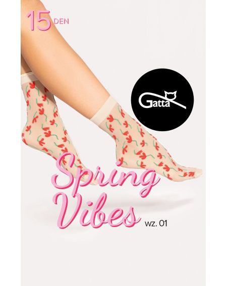 Skarpetki Gatta Spring Vibes wz.01 15 den
