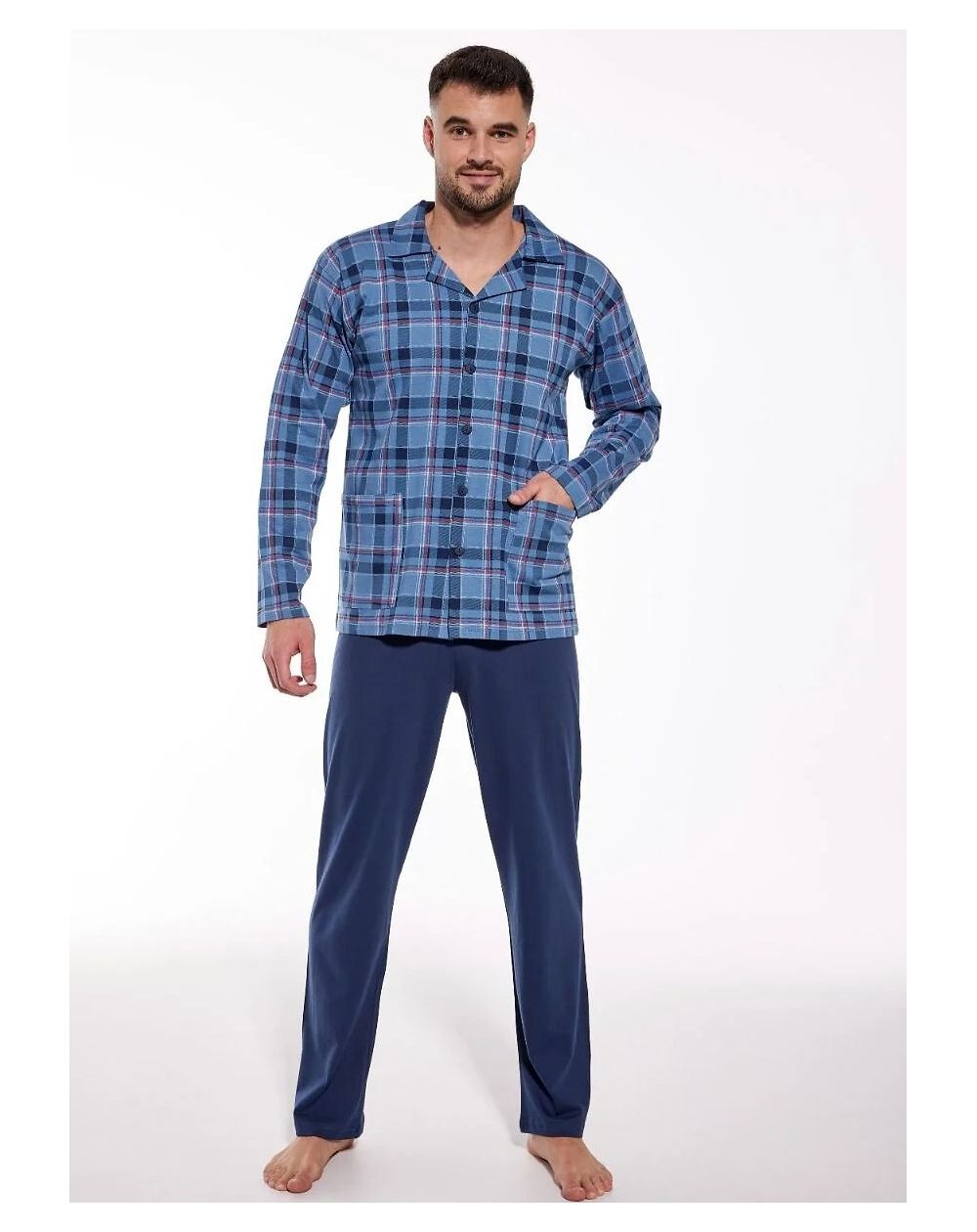 Piżama Cornette 114/68 S-2XL męska rozpinana Piżama Cornette 114/68 S-2XL męska rozpinana