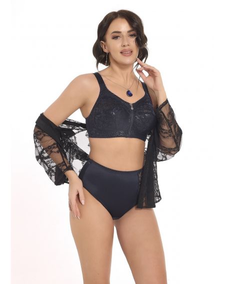 Biustonosz soft bez fiszbin Viki Zuza 586 Nocny Błękit 100-105