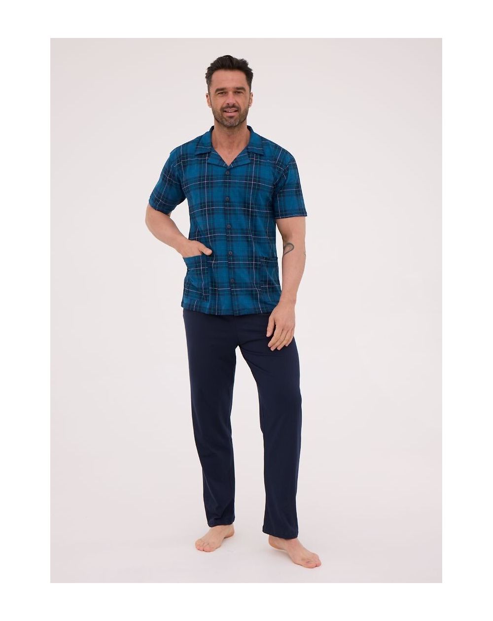 Piżama Cornette 318/56 kr/r S-2XL męska rozpinana Piżama Cornette 318/56 kr/r S-2XL męska rozpinana