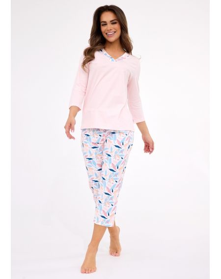 Piżama Cornette 389/455 Nancy 3/4 3XL-5XL damska