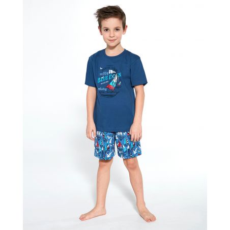 Piżama Cornette Young Boy 790/96 Blue Dock kr/r`134-164
