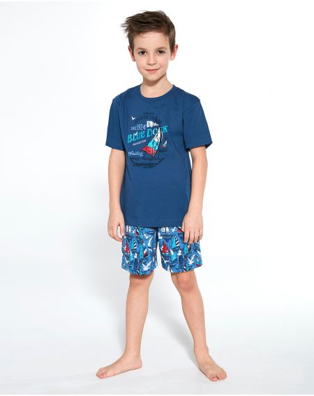 Piżama Cornette Kids Boy 789/96 Blue Dock kr/r 86-128