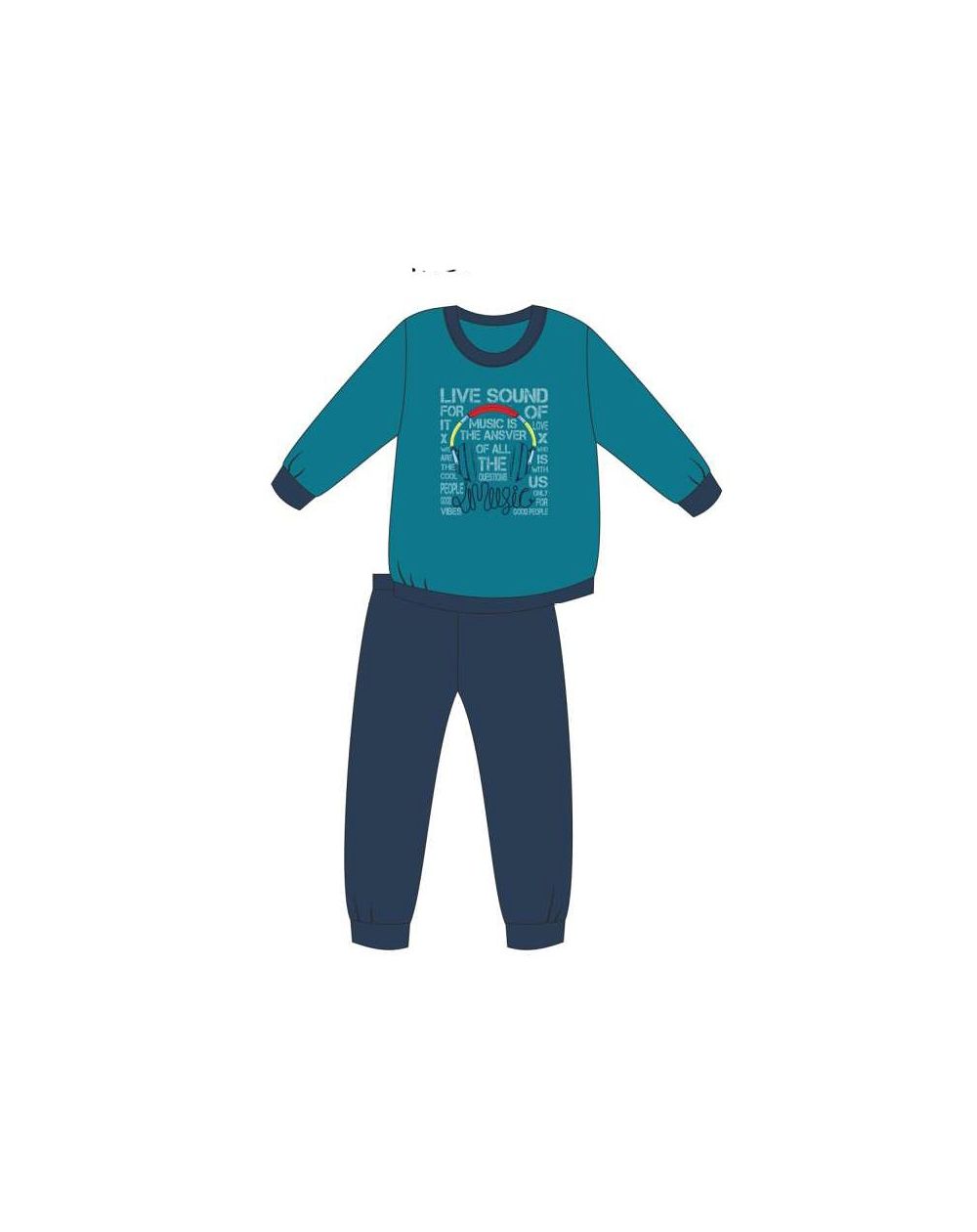 Pajamas Cornette Young Boy 267/121 Music long / r 134-164