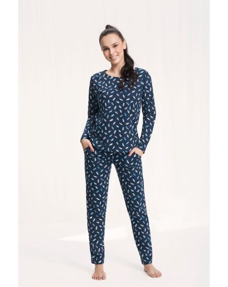 Pijama Luna 639 largo / a M-2XL para mujer