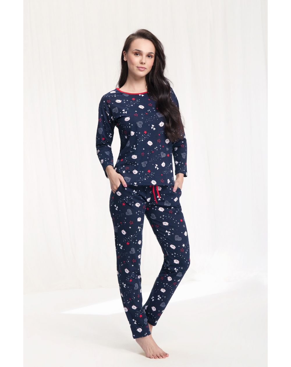Pyjamas Luna 480 Länge / J S-2XL für Damen