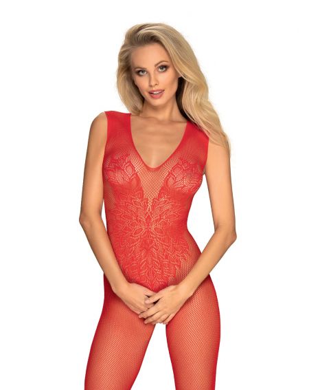 Bodystocking Obsessive N112 S-2XL Rouge