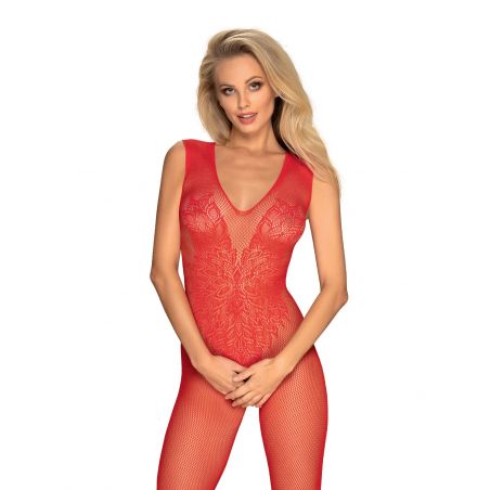 Bodystocking Obsessive N112 S-2XL Rosso