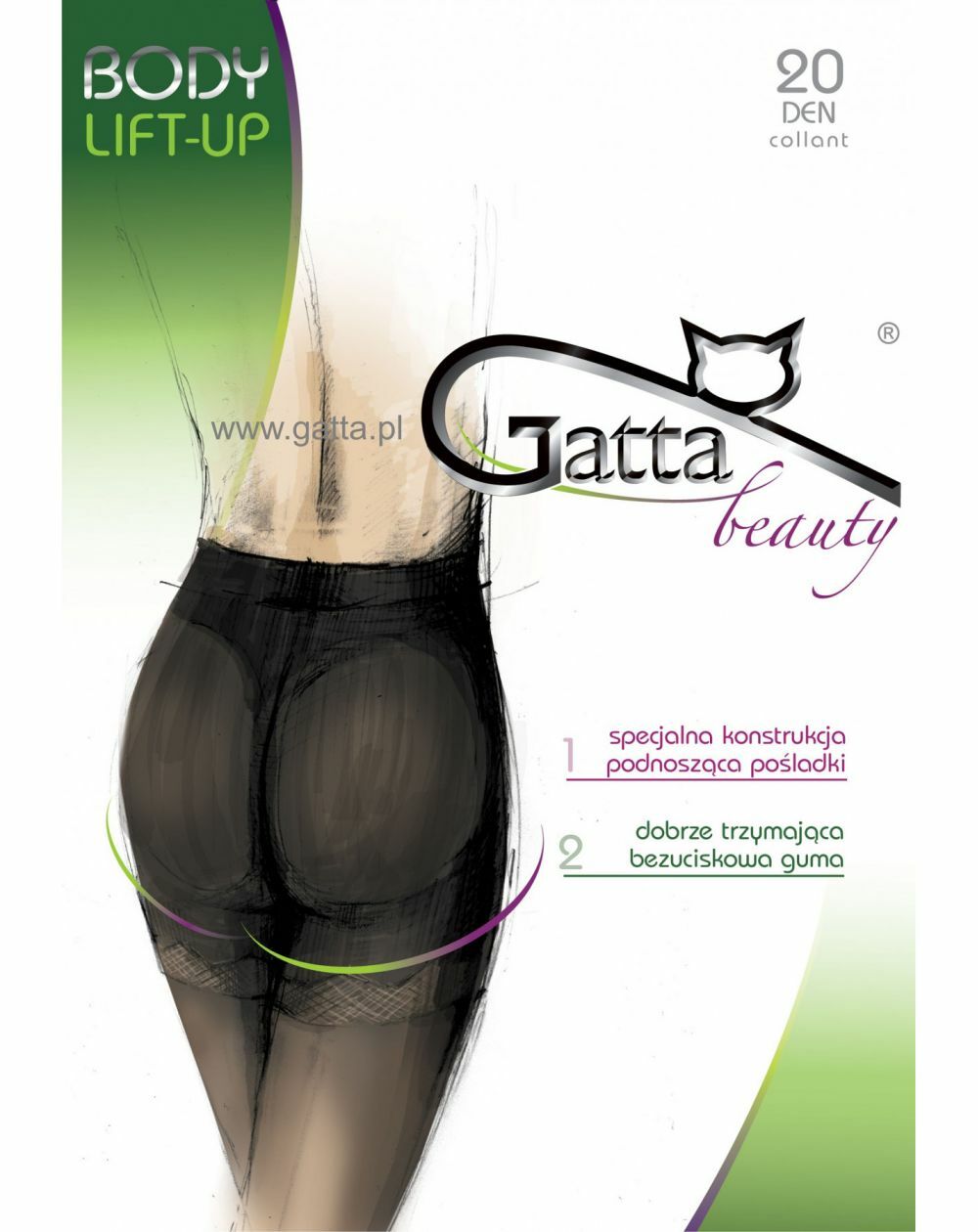 Gatta Body Lift-up Tights 20 den 2-4