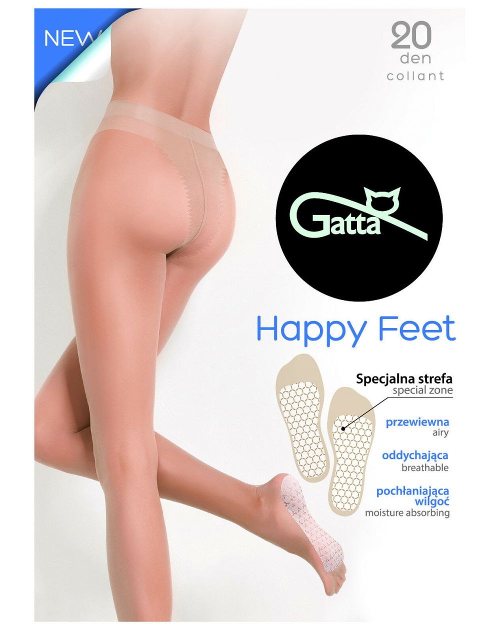 Rajstopy Gatta Happy Feet 20 den XS-L