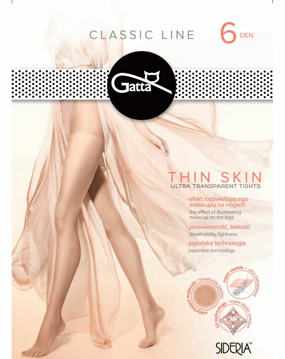 Gatta Thin Skin Tights 6 den 2-4