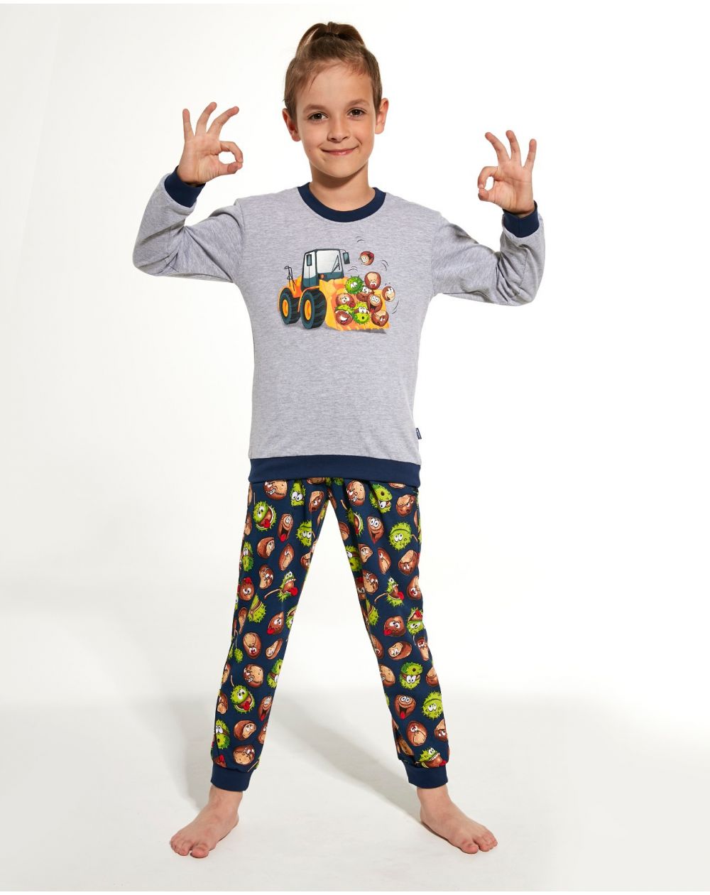 Piżama Cornette Kids Boy 593/128 Chestnuts dł/r 8