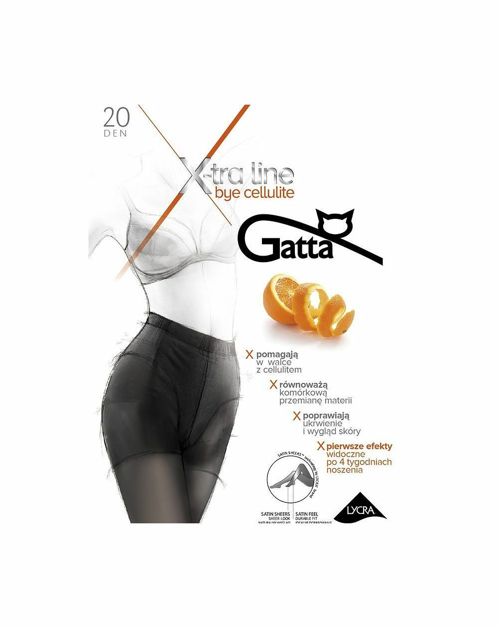 Gatta Bye Cellulite Tights 20 denier 5-XL