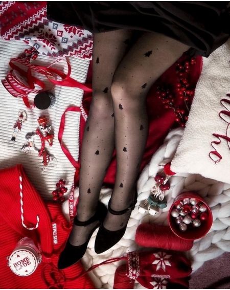 Gabriella Rajstopy Christmas - Cienkie