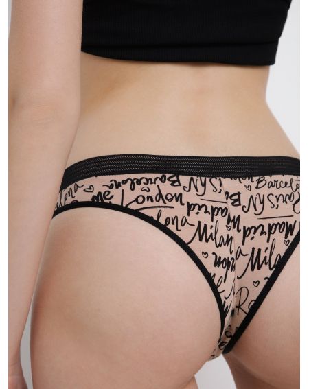 CONTE Poetic LBR 1535 Panties «brasiliana» made of cotton with openwork braid