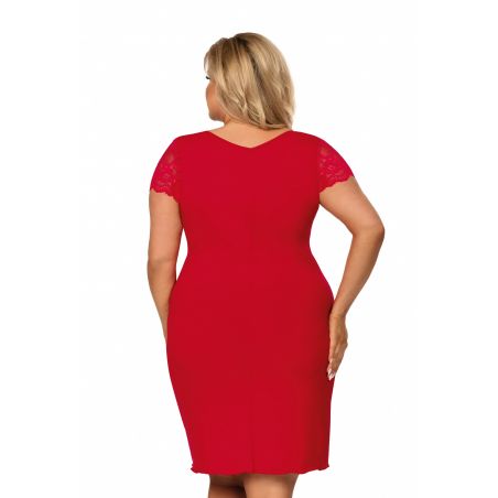 Donna Tess czerwona plus size - koszulka nocna