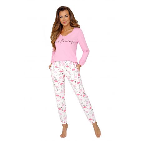 Donna Flamingo różowa - piżama bawełniana
