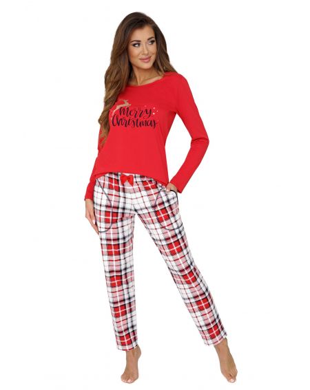 Donna Merry czerwona - piżama bawełniana