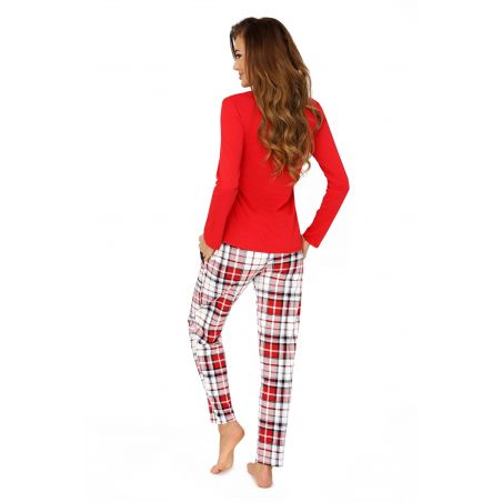 Donna Merry czerwona - piżama bawełniana