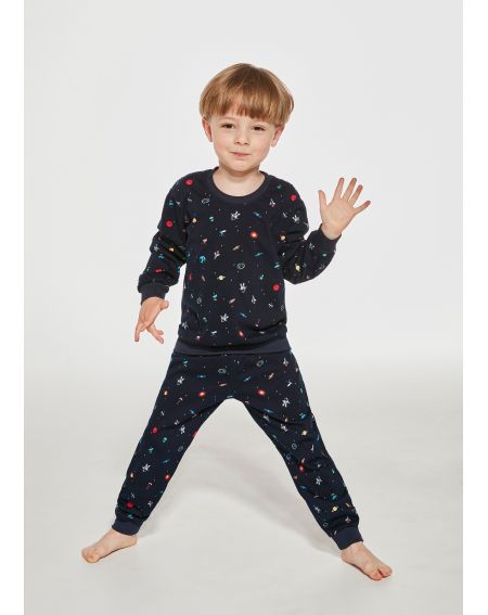 Piżama Cornette Young Boy 762/143 Cosmos dł/r 134-164