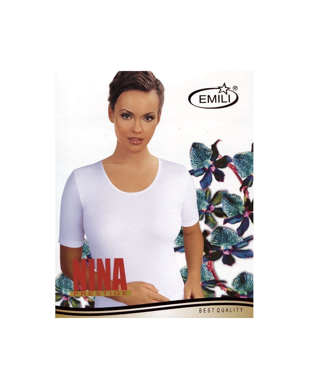 Emila Nina T-shirt bianca 2XL