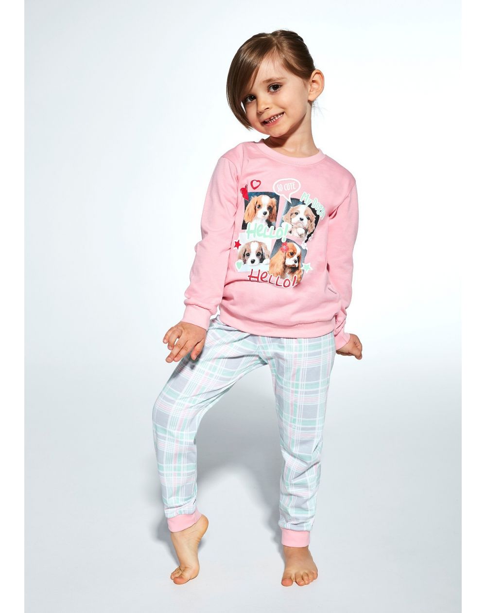Piżama Cornette Kids Girl 594/167 My Doggy dł/r 86-128