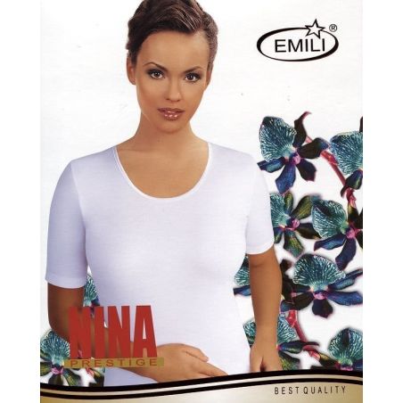 Camiseta de Emili Nina negra, beige 2XL-3XL