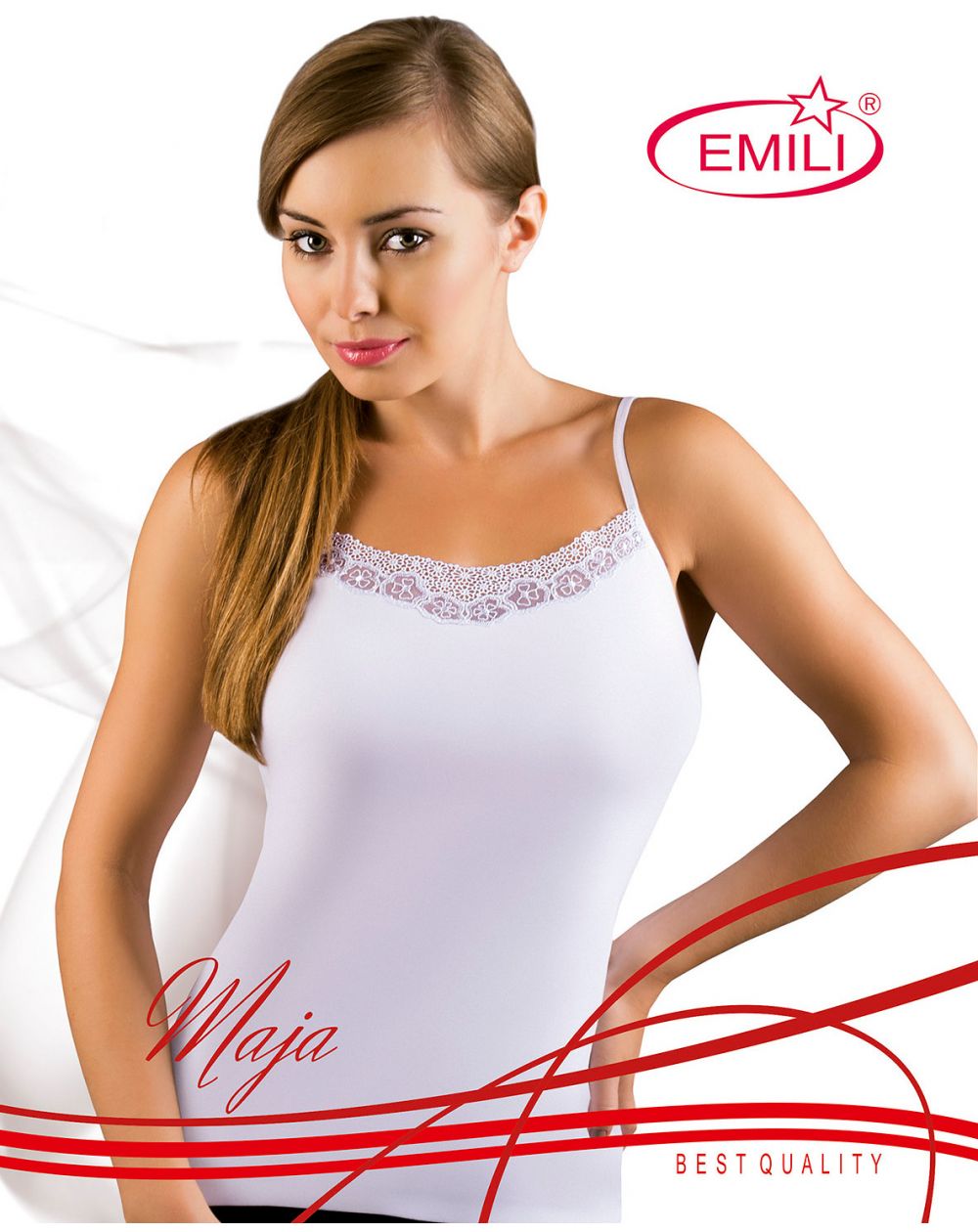 T-shirt blanc par Emila Maja S-XL