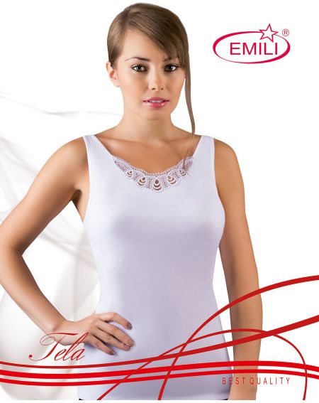 T-Shirt von Emili Tela weiß 2XL-3XL