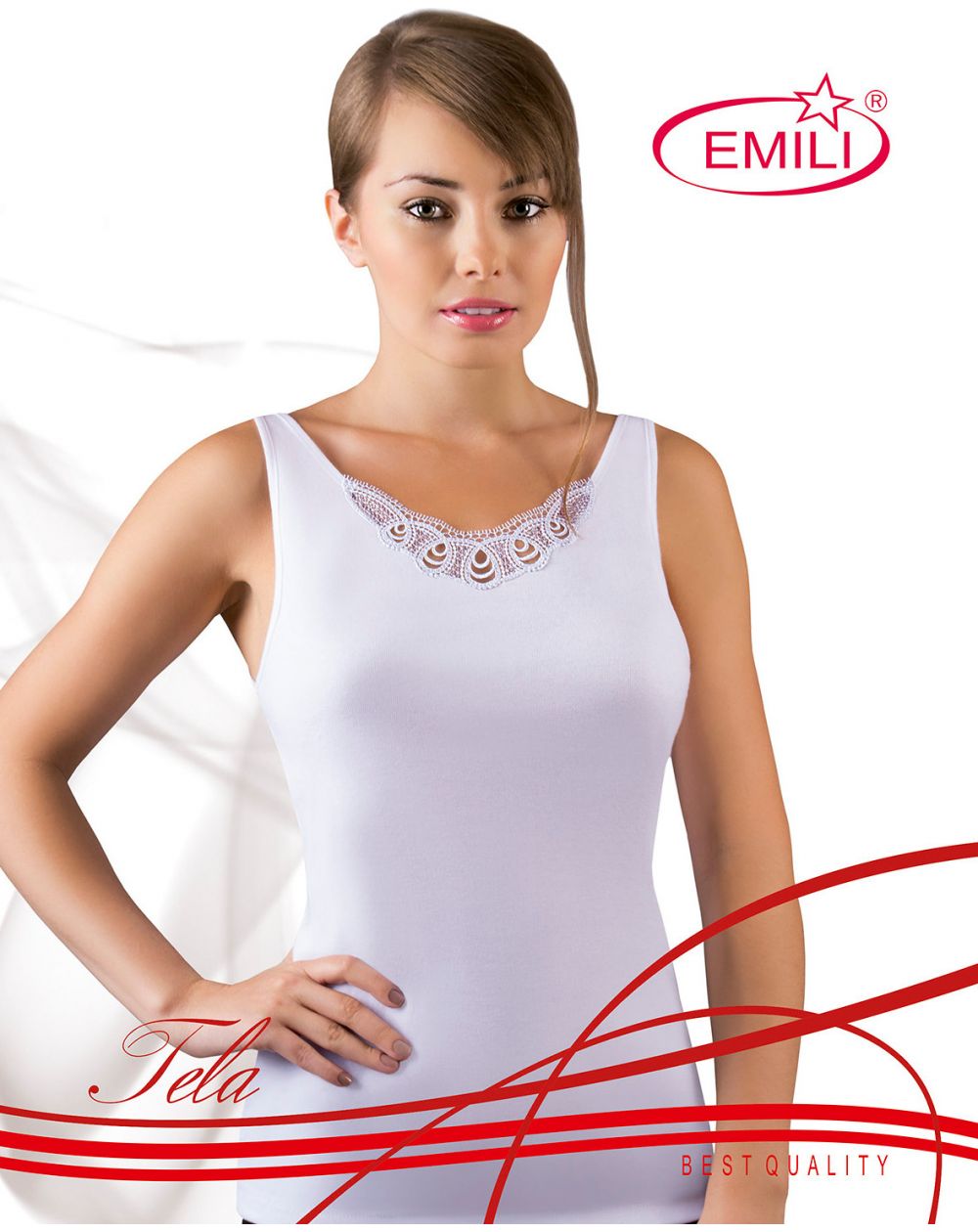 Camiseta de Emili Tela blanca 2XL-3XL