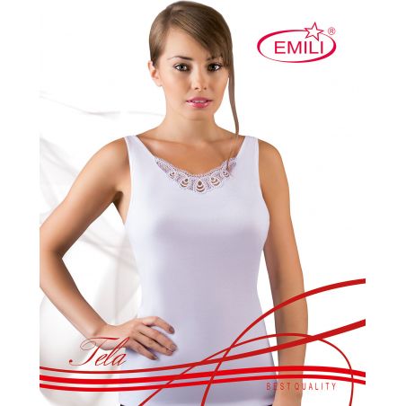 Camiseta de Emili Tela blanca 2XL-3XL