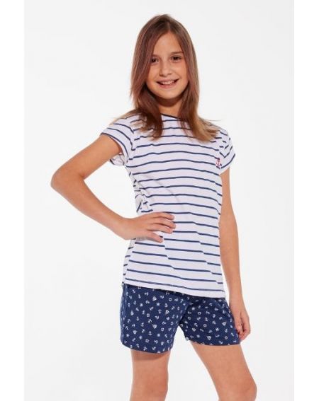 Piżama Cornette Young Girl 246/103 Marine kr/r 134-164